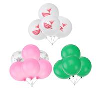 WEKAMOS 15 pièces Ballons Latex Motif Pastèque Décorations de Fête Hawaïenne Blanc Vert Rose Paillettes Ballons Confettis Accessoires pour Anniversaire et