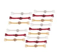 WEKAMOS 15 Pièces Boutons de Fermeture Chinois Faits Main avec Strass Nœuds Grenouille Décoratifs pour Couture Accessoires Vêtements Traditionnels Cheongsam pour DIY et Festivités
