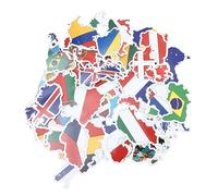 WEKAMOS 150 feuilles Autocollants Drapeaux Nationaux Adhésifs Stickers Décoratifs pour Valise Ordinateur Carnet et Bagages Durable et Facile à Coller