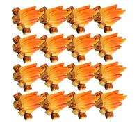 WEKAMOS 16 Pièces Micro Resin Campfire Models Weather-Resistant Mini Fire Ornaments for DIY Garden Pots Dollhouse Scenes and Outdoor Party Decorations