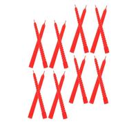 WEKAMOS 18 Miniatures de Bougies Rouges en Plastique pour Maison de Poupée, Accessoires Décoratifs Réalistes pour Scène, Décoration la Cuisine Miniature, Lot de 18 Pièces