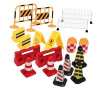WEKAMOS 18 pcs Jouets Panneaux de Signalisation Routière Miniatures Éducatifs pour Garçon Fille Accessoires Réalistes pour Apprentissage Sécurité Routière et Décoration Fêtes à Thème