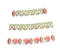 WEKAMOS 2 ensembles Guirlande Fanions Rugby Colorée pour Décoration Anniversaire Bannière Suspendue Festive Décorations Joyeuses pour Fête à Thème Sportif