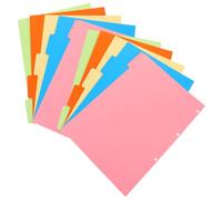 WEKAMOS 2 ensembles Intercalaires de Classeur Colorés Lot Séparateurs pour Cahier à Anneaux Onglets Index pour Organisation et des Sujets