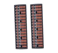 WEKAMOS 2 pièces Abacus Traditionnel Éducatif pour Garçon Fille Boulier Compact Rangées Perles Calcul Mental et Apprentissage Arithmétique Portable pour Garçons et Filles Outil
