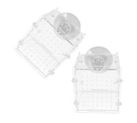 WEKAMOS 2 Pièces Boîte Isolation pour Poissons Aquarium Acrylique Transparent Couveuse Élevage Facile à Installer pour Crevettes et Alevins