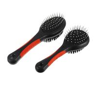 WEKAMOS 2 pièces Brosse Double Face pour Animaux Acier Inoxydable Peigne Massage et Bain pour Chats Chiens et Oiseaux Peigne Toilettage Multifonction pour Poils Courts Couleur Aléatoire