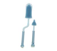 WEKAMOS 2 pièces Brosse Silicone Tête Rotative pour Nettoyage Longue Bouteille et Tétine Plastique Goupillon Fin Multifonction pour Biberons et Accessoires Alimentaires