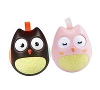 WEKAMOS 2 pièces Garçon Fille Hochet Chat Hibou Forme de Bascule Éducatif Précoce pour Développement Sensoriel et Coordination Main Œil Cadeau pour Tout Petits