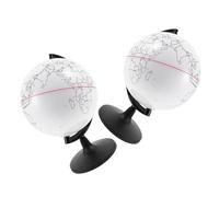 WEKAMOS 2 pièces Globe à Colorier Effaçable Modèle DIY pour Décoration Bureau et Apprentissage Géographie Lot de Globes Vierges à Personnaliser