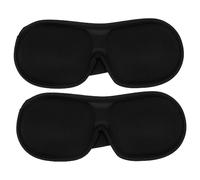 WEKAMOS 2 pièces Masque de Sommeil Occultant Mousse Mémoire Cache Œil Confortable et pour Bureau Voyage et Sieste Adapté à Tous et Blocage Total Lumière