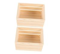 WEKAMOS 2 pièces Miniature Caisse Décorative pour Maison de Poupée Panier Mini Fruit Pin Rangement Compact et Portable pour Accessoires Miniatures