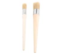 WEKAMOS 2 Pièces Pinceaux à Peinture Ronds Long Manche pour Meubles Pochoirs et Restauration Murale Précision et Contrôle pour Décoration Maison