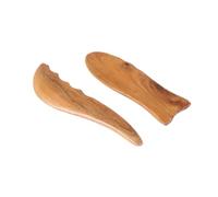 WEKAMOS 2 pièces Planche Gua Sha Bois Naturel Mini Scraping Plates pour Massage Visage et Corps Douce et Portable Soins Peau et Relaxation des Muscles