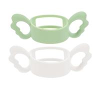 WEKAMOS 2 pièces Poignées Silicone pour Biberon Garçon Fille avec Design Antidérapant Support de Préhension Pratique pour Allaitement et Apprentissage de