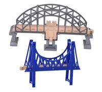 WEKAMOS 2 Pièces Ponts de Train Accessoires de Modélisme Ferroviaire Pont Suspendu pour Circuit Plateforme de Train Éducative et Scène Imaginative pour Garçon Fille