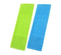 WEKAMOS 2 pièces Recharge Balai Serpillière en Microfibre Lot de Réutilisables Vert et Bleu Accessoires de Vadrouille pour Sols Durs et Lisses Entretien et Pratique