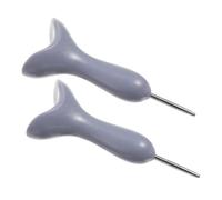 WEKAMOS 2 Pièces Stylet Braille Ergonomique pour Écriture Précise et Portable Accessoire pour Apprentissage et Communication des Personnes Aveugles Gris