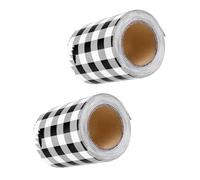 WEKAMOS 2 Rouleaux Autocollants de bordure de grille noir et blanc borders du tableau des bulletins Accessoires de babillard décoration de classe