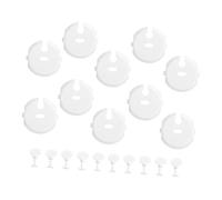 WEKAMOS 20 pièces Cache Prise Sécurité Garçon Fille Protection Électrique Murale Couvre Prises pour Prévenir Chocs Électriques Installation Facile Design Français Blanc