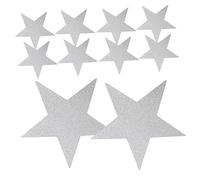 WEKAMOS 20 Pièces Décorations Papier Découpé Pentagramme Argenté Art Mural Décoratif pour Salle de Classe Tableau Diy Graffiti Autocollants Découpées