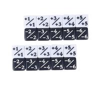 WEKAMOS 20 pièces Dés Éducatifs Acrylique Noir et Blanc Compteurs de Dés Ludiques pour École et Jeux Accessoires et Réutilisables pour Garçon Fille