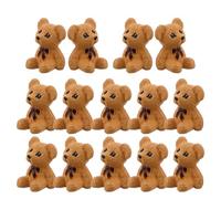 WEKAMOS 20 Pièces Mini Ours Miniatures Résine Figurines Animaux pour Décoration DIY Ambiance Naturelle et Écosystème Unique pour Maison et Bureau