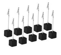 WEKAMOS 20 Pièces Porte Cartes Bois Supports pour Photos Notes et Mémos Clips Décoratifs pour Bureau et Événements Organisateur Pratique et Élégant pour Tables