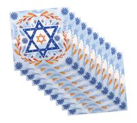 WEKAMOS 20pièces Serviettes Papier Jetables Thématiques Hanoukka Avec Design Et Étoile De David Décoration De Table Juive Pour Fête De Hanoukka Serviettes Douces Et Résistantes