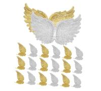 WEKAMOS 24 Pièces Ailes Ange Plastique Appliques DIY Légères et Décorations Artisanales pour Gâteaux Fête Anniversaire Photos