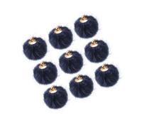 WEKAMOS 24 Pièces Pompons DIY pour Boucles Oreilles Pendentifs Pompon Bleu Foncé Accessoires et Durables pour Création de Bijoux