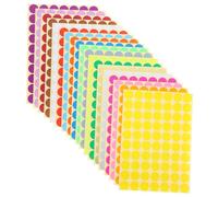 WEKAMOS 2800 Pièces Pastilles Autocollantes Rondes Colorées Étiquettes Adhésives Codage Couleur Stickers Polyvalents pour École Bureau et Loisirs Créatifs