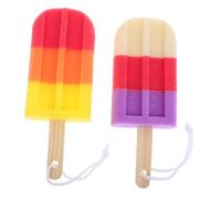 WEKAMOS 2pièces Éponge De Bain Exfoliante Douceur Couleurs Pastel Éponge De Gommage Multifonctionnelle Pour Nettoyage Et Agréable