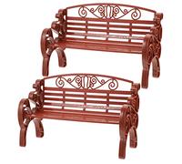 WEKAMOS 2pièces Modèle De Banc Décoratif pour Accessoire De Photographie Petit Banc De Jardin