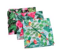 WEKAMOS 3 pièces Bavoirs pour Animaux Résistants à Usure Bandanas Triangulaires Réglables avec Motifs Tropicaux pour et Photos Lavables et Confortables