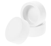 WEKAMOS 3 pièces Bol Épais pour Reptiles Ensemble de pour Alimentation et Eau Petit Modèle Rond Blanc Récipient Antidérapant pour Lézards et Petits Reptiles