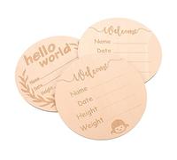 WEKAMOS 3 pièces Cartes de Naissance Signalétique de Accessoires Photo Indispensables pour Souvenir de Maternité Enregistrement Set pour Photos Mensuelles Garçon et Fille