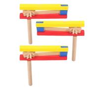 WEKAMOS 3 pièces Castagnettes à Manche pour Garçon Fille Instrument de Percussion Réutilisable Facile à Contrôler pour Apprentissage Musical et Éveil Artistique