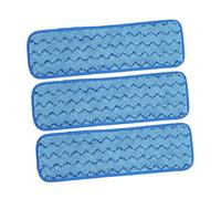 WEKAMOS 3 pièces Lot de Lingettes Microfibre Réutilisables pour Balai Plat Serpillière Humide et Sèche pour Sols Carrelage et Marbre Recharges Lavables