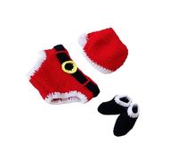 WEKAMOS 3 Pièces Vêtements pour Né Bonnet de Main Sous Vêtement et Chaussures pour Photo Garçon Fille Accessoires Photo pour Cent Jours