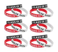 WEKAMOS 30 Pièces Bracelets en Silicone pour Remise de Diplôme Class Of 2026, Couleurs Variées, Légers et Solide, pour Célébrations de Fin D'études et Fêtes
