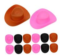 WEKAMOS 30 pièces Mini Cowboy Hats for Dolls Small Lightweight Craft Decor Delicate Tiny Doll Hats for DIY Accessories and Photo Props Gift Set of