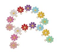 WEKAMOS 30 Pièces Mini Daisy Flower Charms Alliage Coloré pour Fabrication de Bijoux DIY Pendentifs Fleurs Légers Résistants Décoloration Accessoires pour Colliers Bracelets Boucles