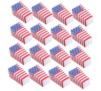 WEKAMOS 36 pièces Lot de Boîtes à Pop-corn Jetables Drapeau Américain Décorations Independence Day pour Boîtes Snack Cinéma et Pliables