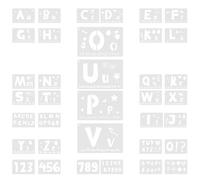 WEKAMOS 36 pièces Lot de Pochoirs Lettres et Chiffres Réutilisables Plastique Pet Modèles de Peinture DIY pour Décoration Journaux et Projets Créatifs