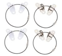 WEKAMOS 4 ensembles Dispositif de Protection pour Garçon Fille de Sangles Basculement pour Meubles Sécurisez Vos Placards et Étagères Sangles Réglables Acier Inoxydable et Blanc