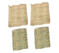 WEKAMOS 4 pièces Coussin Tissé Main Naturelle pour Petit Animal Tapis et Confortable pour Lapin Hamster Cochon Support Respirant et Résistant
