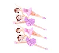 WEKAMOS 4 pièces Décoration Gâteau Ballerine Fille Cupcake Topper pour Anniversaire Mariage Party