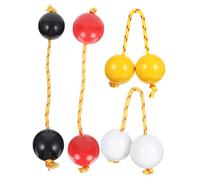 WEKAMOS 4 pièces Double Gourd Music Tool Shaker Percussion Instrument African Handheld Rhythm Ball for Adults and Finger Rotation for Enhanced Dexterity and Authentic Hammer Sound