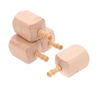 WEKAMOS 4 pièces Dreidels Non Peints pour Hanukkah Jeu Familial DIY Décoration de Fête Naturel Toupies Inachevées à Peindre Activité Créative et Ludique